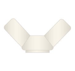 Wing Nut, Locking, 3/8-16 Nylon 6/6 Blk