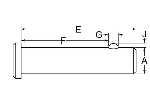 Clevis Pin Cotterless 316 X 2 Low Carbon Steel Zinc Clear 