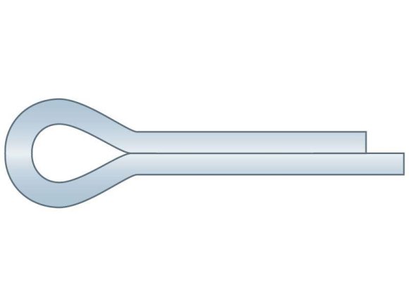Cotter Pin 1/4 x 5 Carbon Steel Zinc Clear