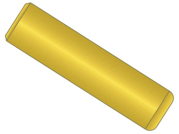 Dowel Pin 1/4 x 1/2 Brass ASME B18.8.2