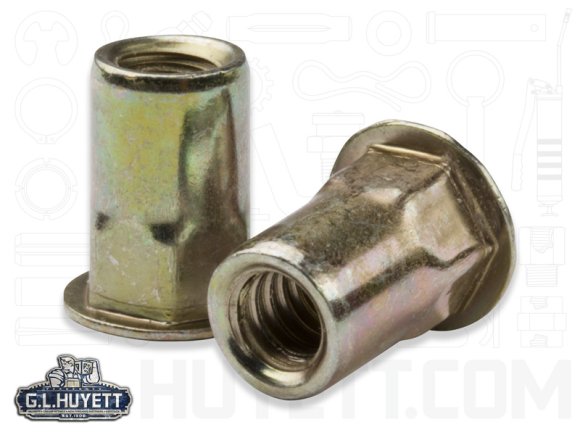 Rivet Nut Half Hex CAH M8-1.25 x 7.9 Low Carbon Steel Y3