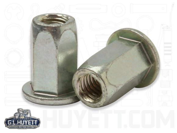 Rivet Nut Hex HUKO M5-0.8 x 5.5 Low Carbon Steel ZT
