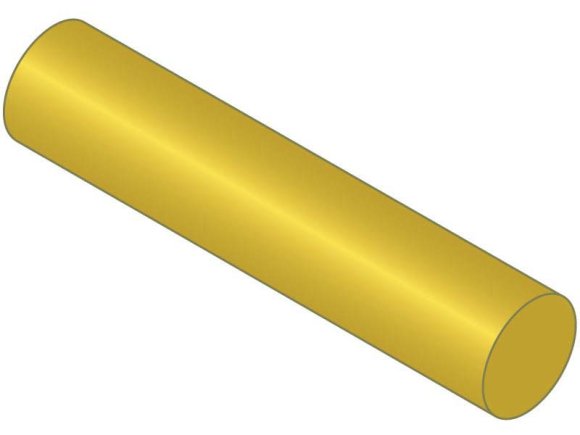 MAK-A-PIN Round Key Stock 3/4 x 3 Ft Brass Bilateral