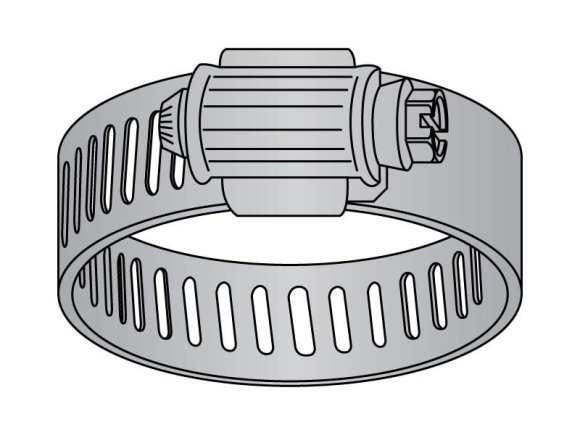 Stainless Steel SAE Size 64 Worm Gear Hose Clamp 2.48 Minimum Diameter 4.50  Maximum Diameter - Kartek Off-Road