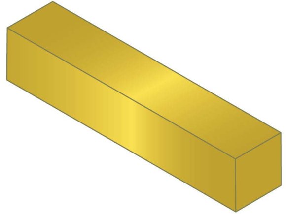 MAK-A-KEY Key Stock 3/16 x 3/16 x 1 ft C36000 Brass Bilateral
