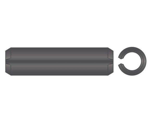 Slotted Spring Pin M3 x 30 Carbon Steel ASME B18.8.4M Type B