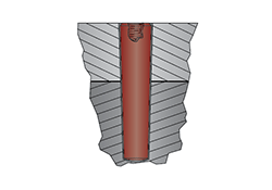 Internally Threaded Taper Pin Installation