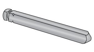 Machine Key - EClip Groove with Turned End