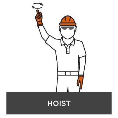 Crane Hand Signal - Hoist