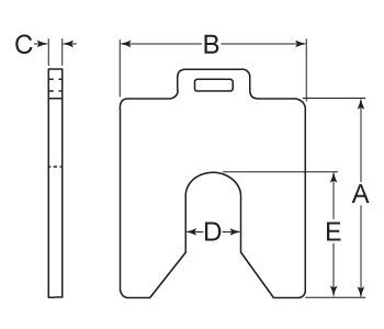 Slotted Shim Tech Drawing