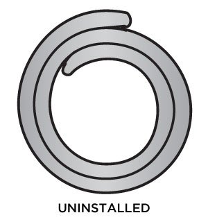 Coiled Pin Uninstalled