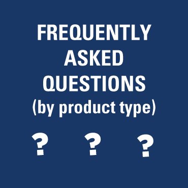 Frequently Asked Questions by Product Type
