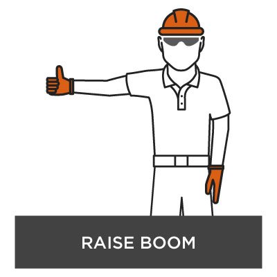Crane Hand Signal - Raise Boom