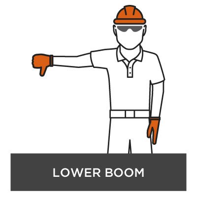 Crane Hand Signal - Lower Boom